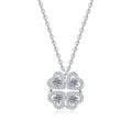 Moissanite Heart Clovers Pendant Necklace Set