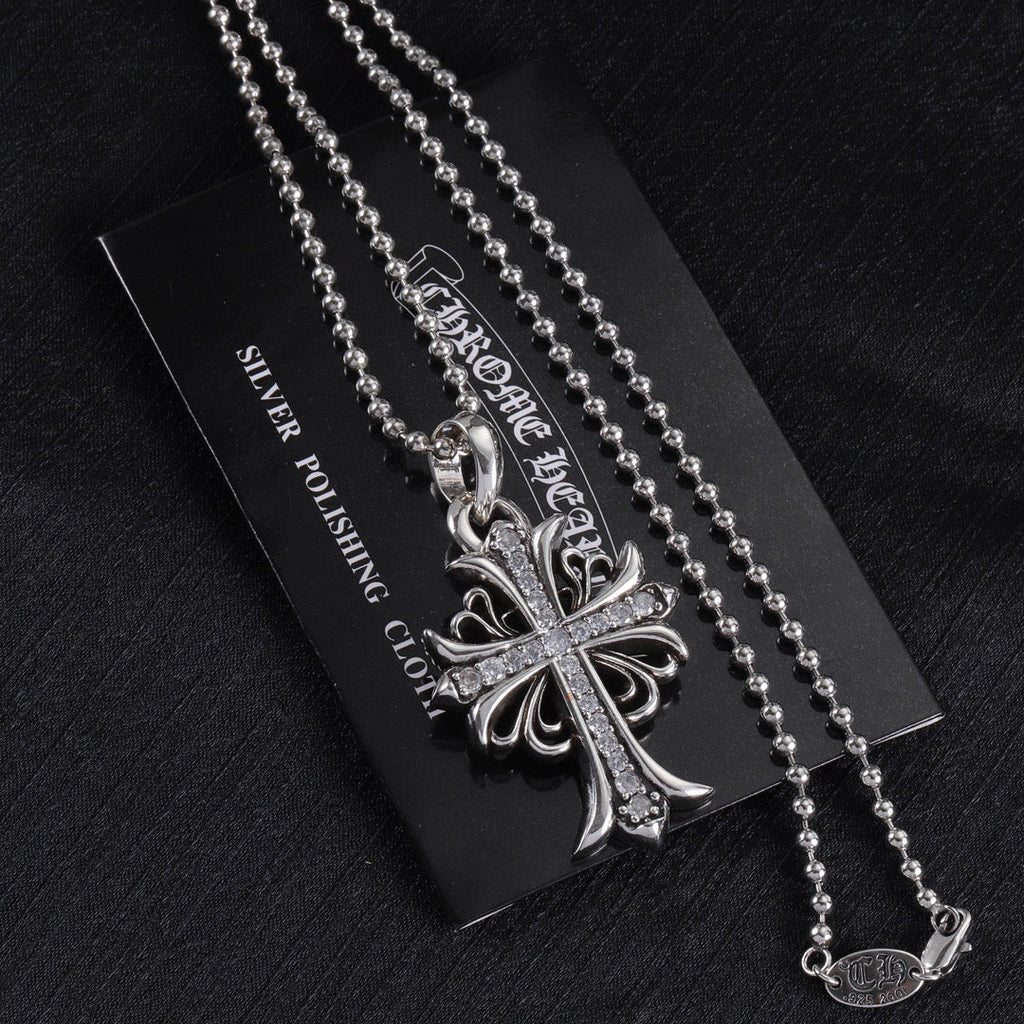 Chrome Hearts Diamond Pendant Necklace