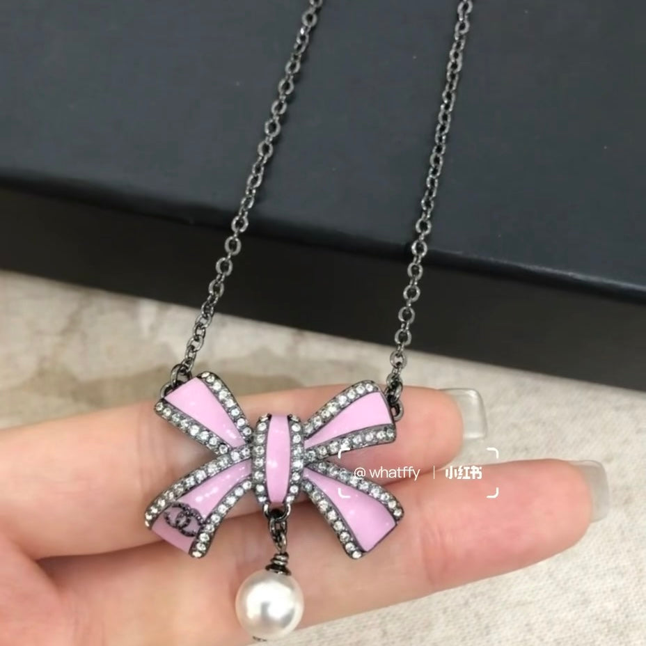 Chanel Bowknot Pendant Necklace