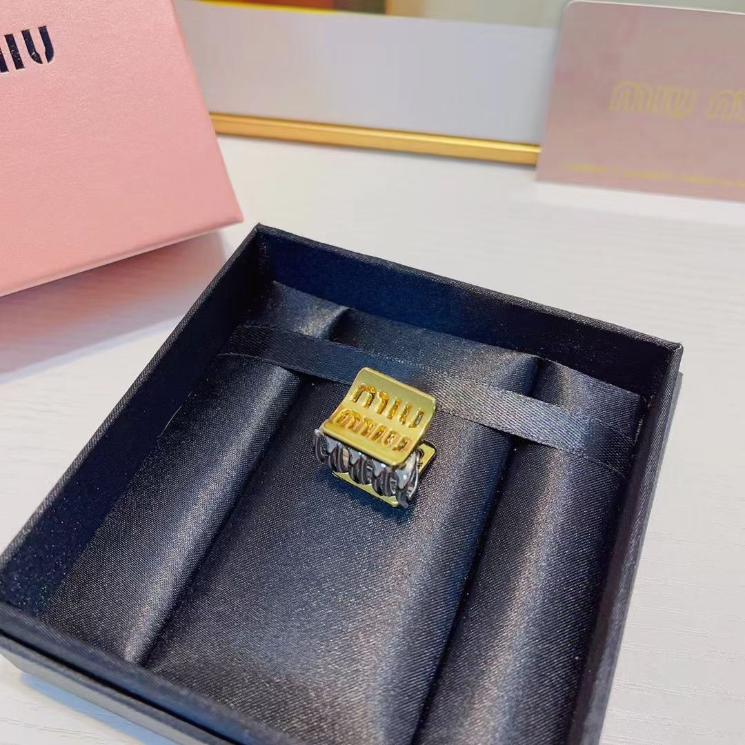 Miu Miu Gold Hair Claw (3pcs Total)