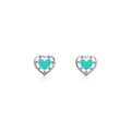 Tiffany Return to Tiffany Love Tiffany Blue Heart Earrings in Silver, Mini