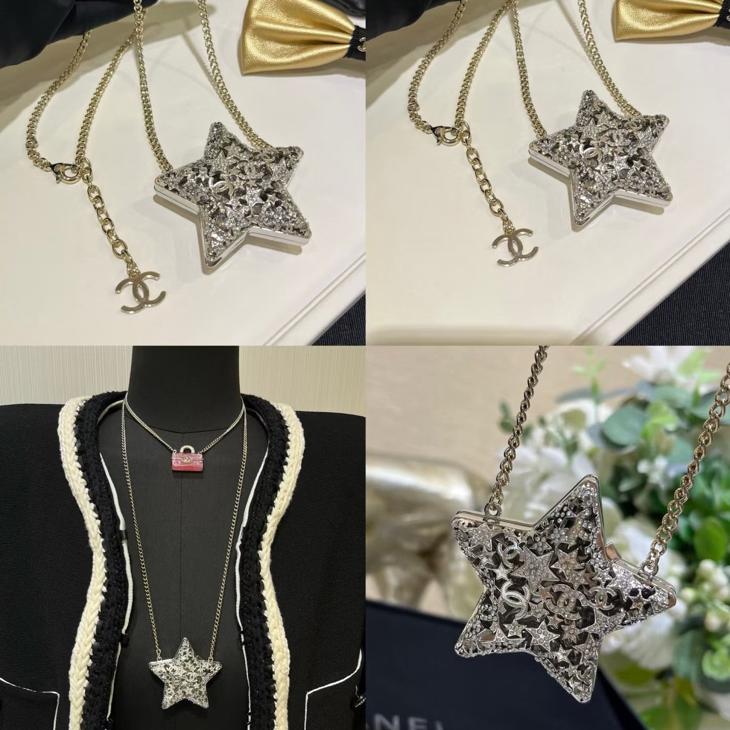 Chanel Star Hollow Necklace