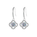 Moissanite Four Leaf Clove Earrings