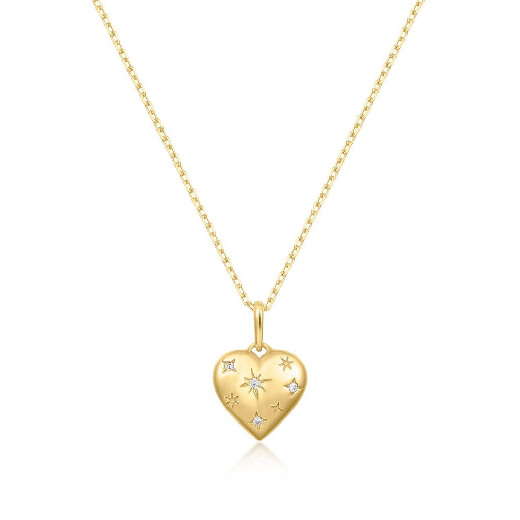 Heart Pendant Star Necklace