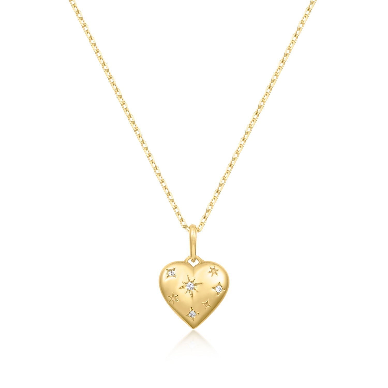 Heart Pendant Star Necklace