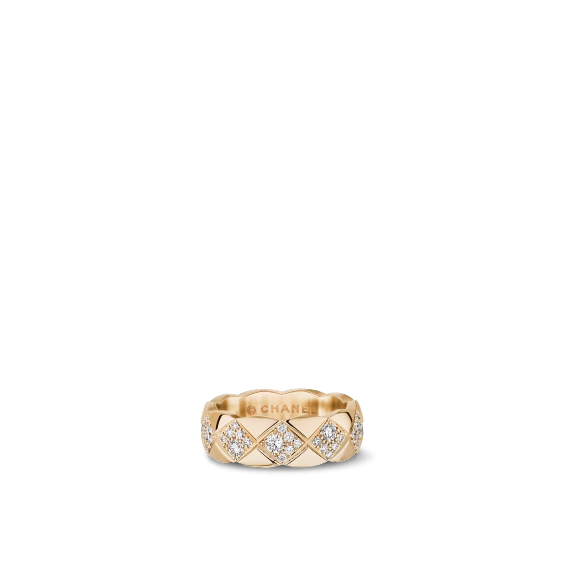Chanel Coco Crush Ring Quilted Motif Diamonds